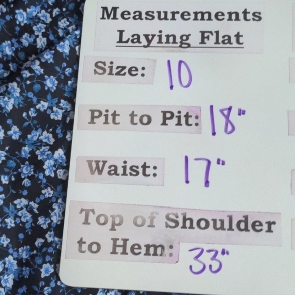 PrettyLittleThing Floral Blue Puff Sleeve Cut Out Front Mini Dress size 10 - Picture 7 of 7